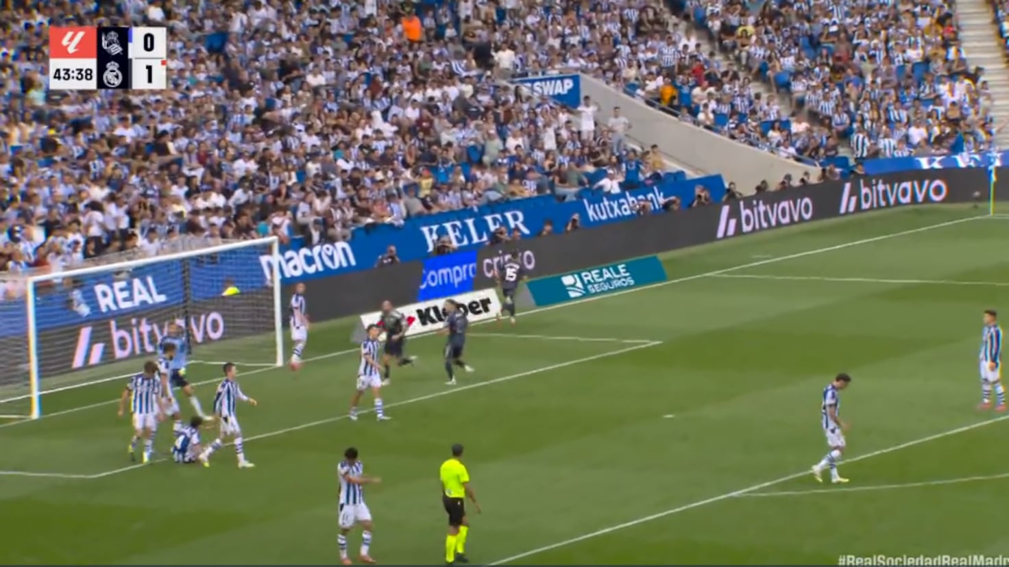 Güler anota el 0-2... ¡y el silencio pesa en la celebración!